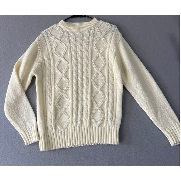 Bedford County Sweater Women's Medium Cream Knit Mock Neck Winter - Picture 1 of 7